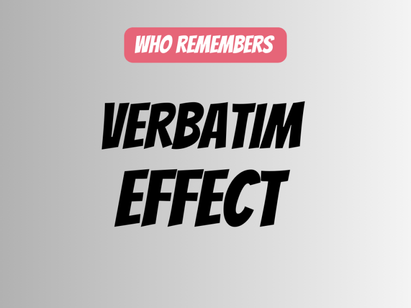 Understanding the Verbatim Effect in&nbsp;Marketing